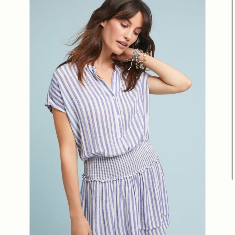 Rails Angelina Boracay Stripe Dress Women’s Small Blue White - Picture 2 of 9